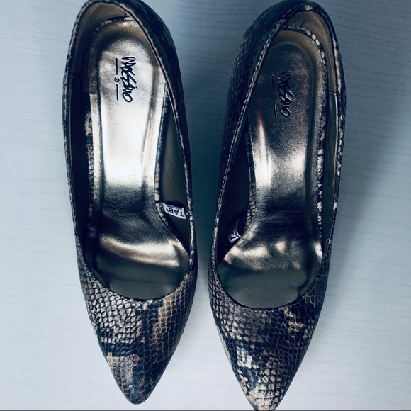 Mossimo Snakeskin Slip On Pointed Toe Heels Sz 8 - Picture 6 of 13